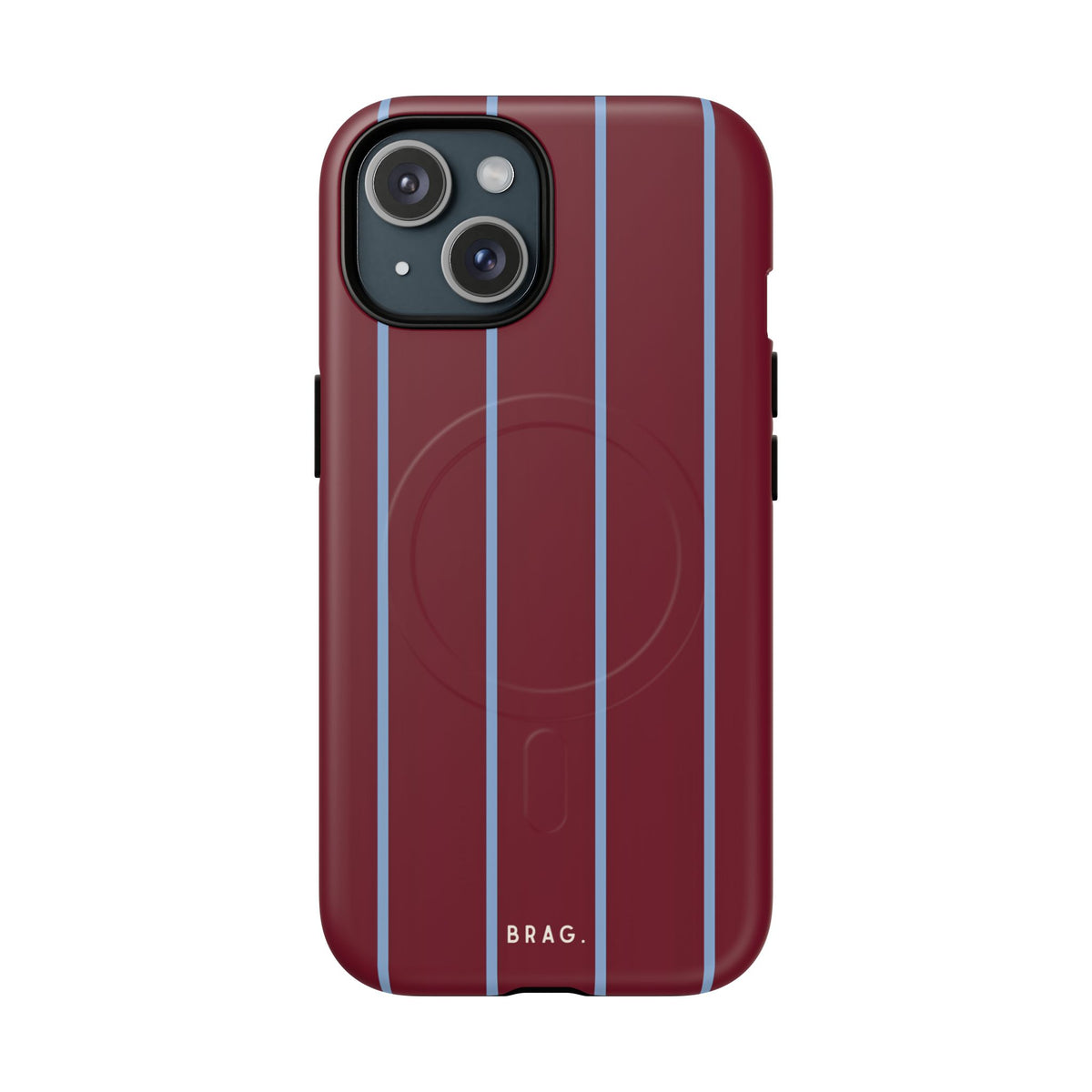 Bordeaux Stripe MagSafe Tough Phone Case — Magnetic Protective Cover
