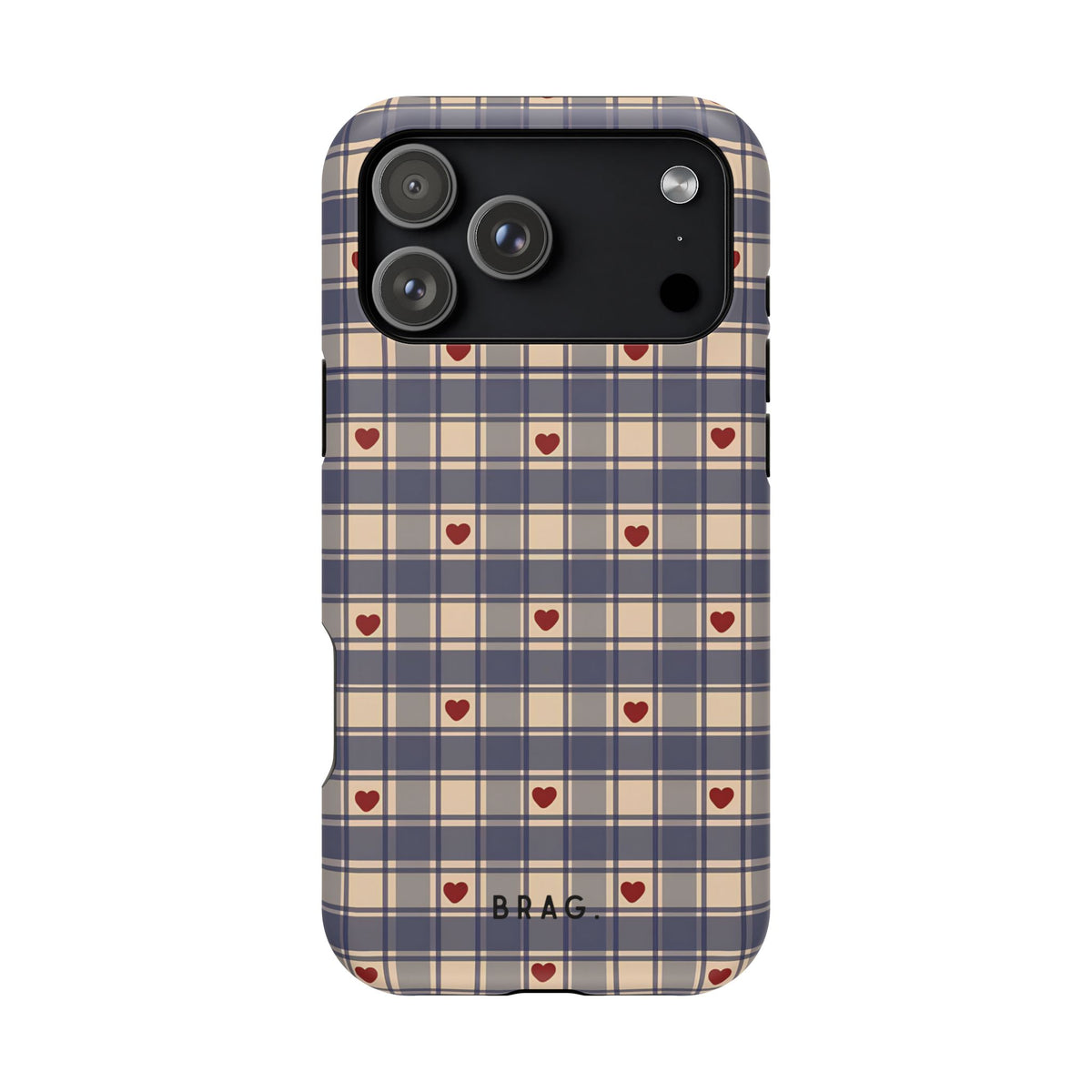 Heart Plaid Magnetic Impact-Resistant Phone Case