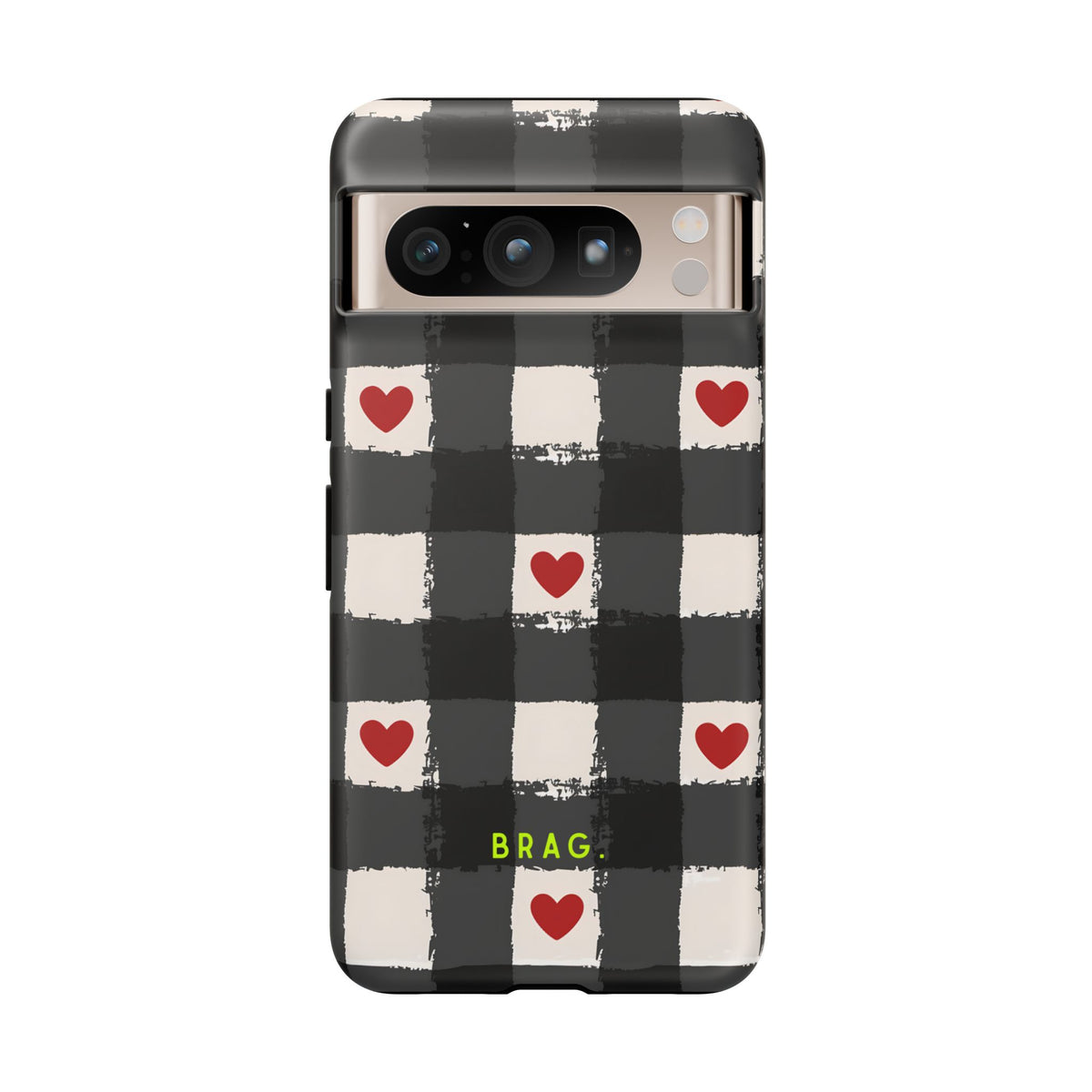 Lucky Heart Tough Phone Case – Shockproof Protective iPhone Cover