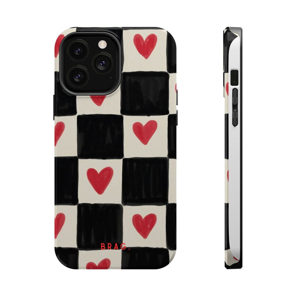 Heart Check Magnetic Impact-Resistant Phone Case