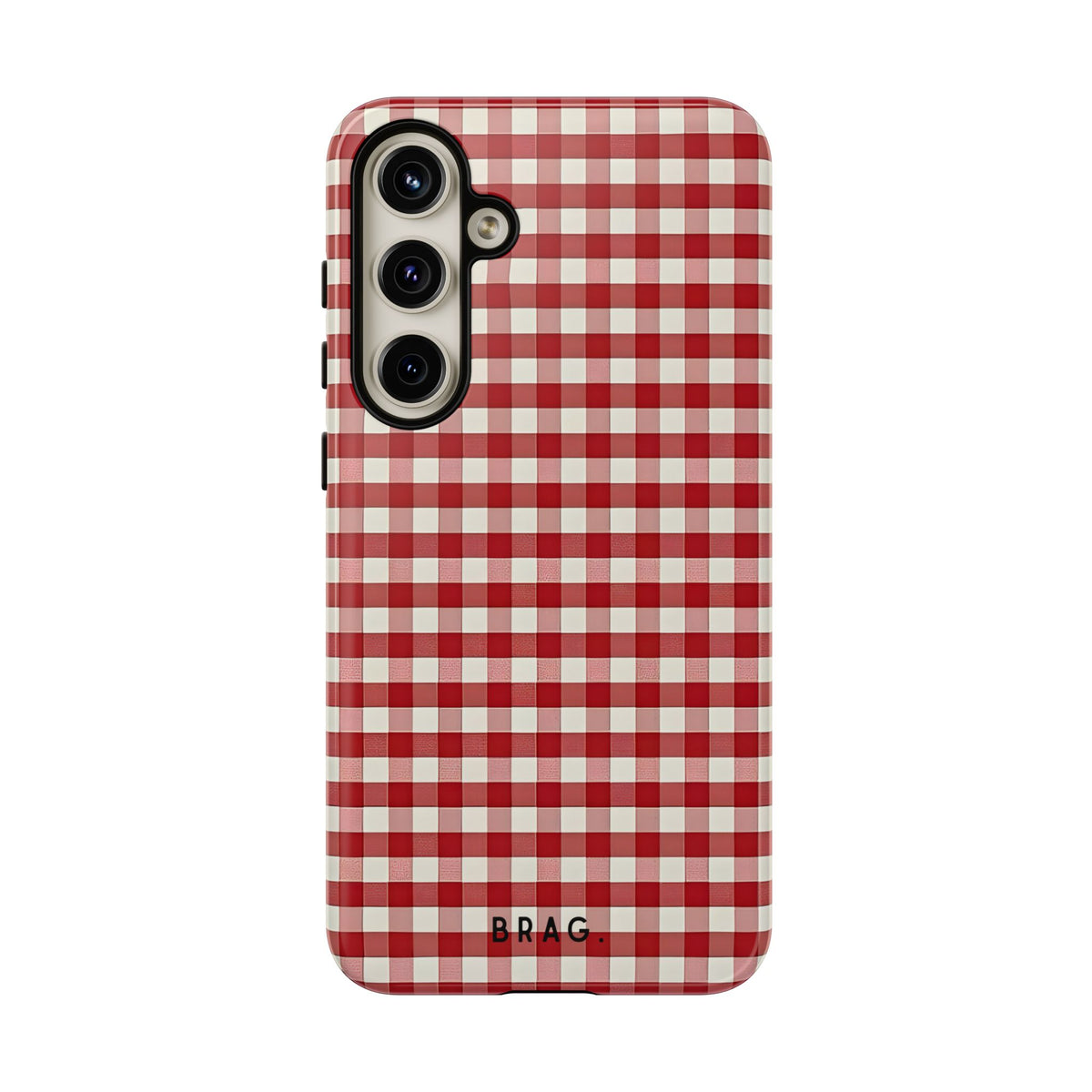 Red Gingham Tough Phone Case – Shockproof Protective iPhone Cover