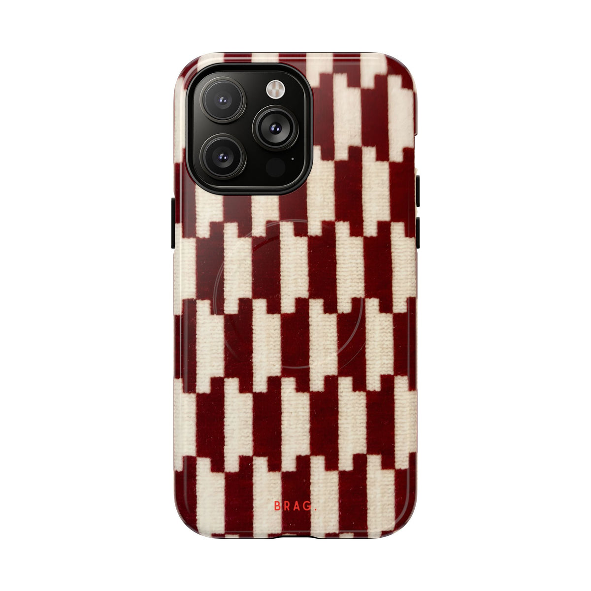 Wine & Cream MagSafe Tough Phone Case — Magnetic Protective Cover