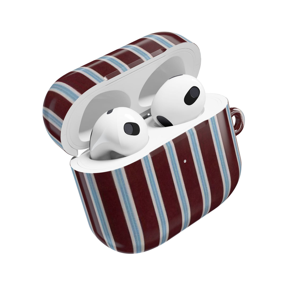 Maroon Lines AirPod Case – Slim Protective Charging Case