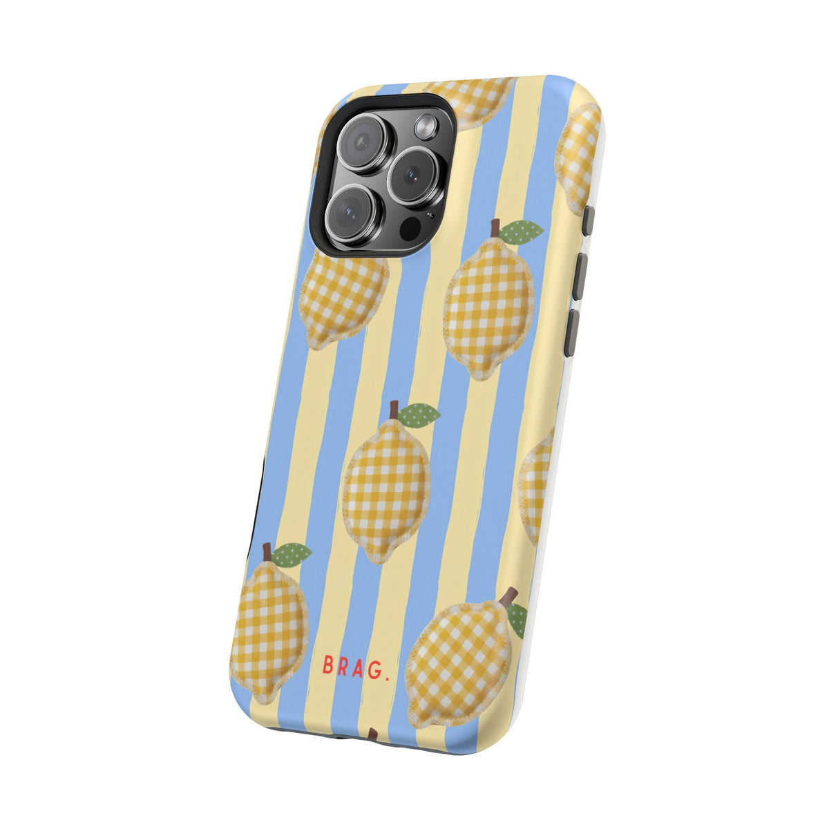 Lemon checks Magnetic Impact-Resistant Phone Case