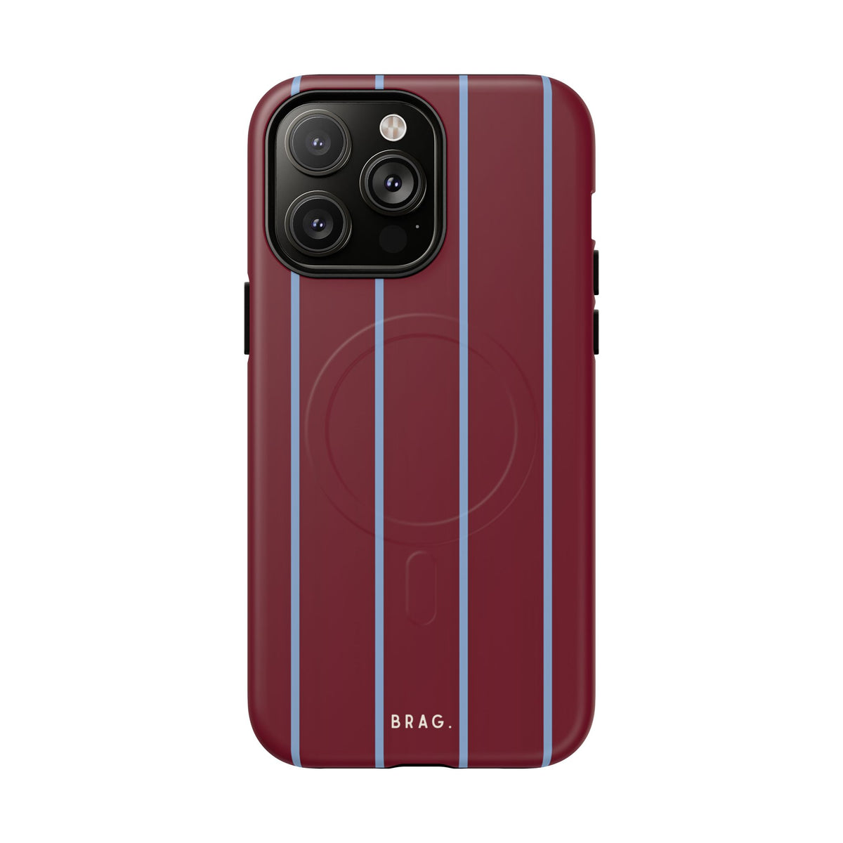 Bordeaux Stripe MagSafe Tough Phone Case — Magnetic Protective Cover