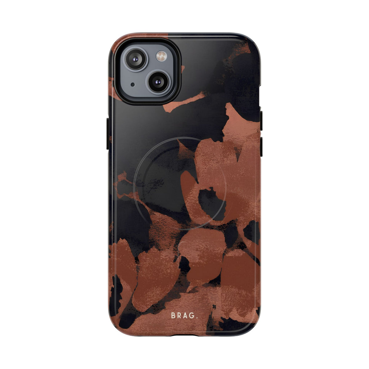Terracotta Bloom MagSafe Tough Phone Case — Magnetic Protective Cover