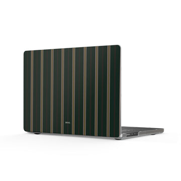Vintage Pinstripe Matte MacBook Case — Slim Protective Laptop Cover