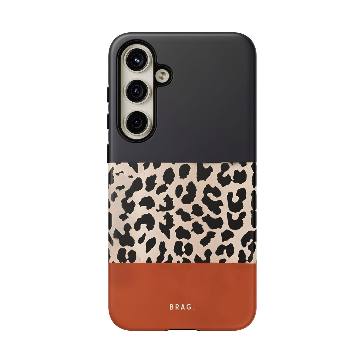 Leopard Block Tough Phone Case – Shockproof Protective iPhone Cover