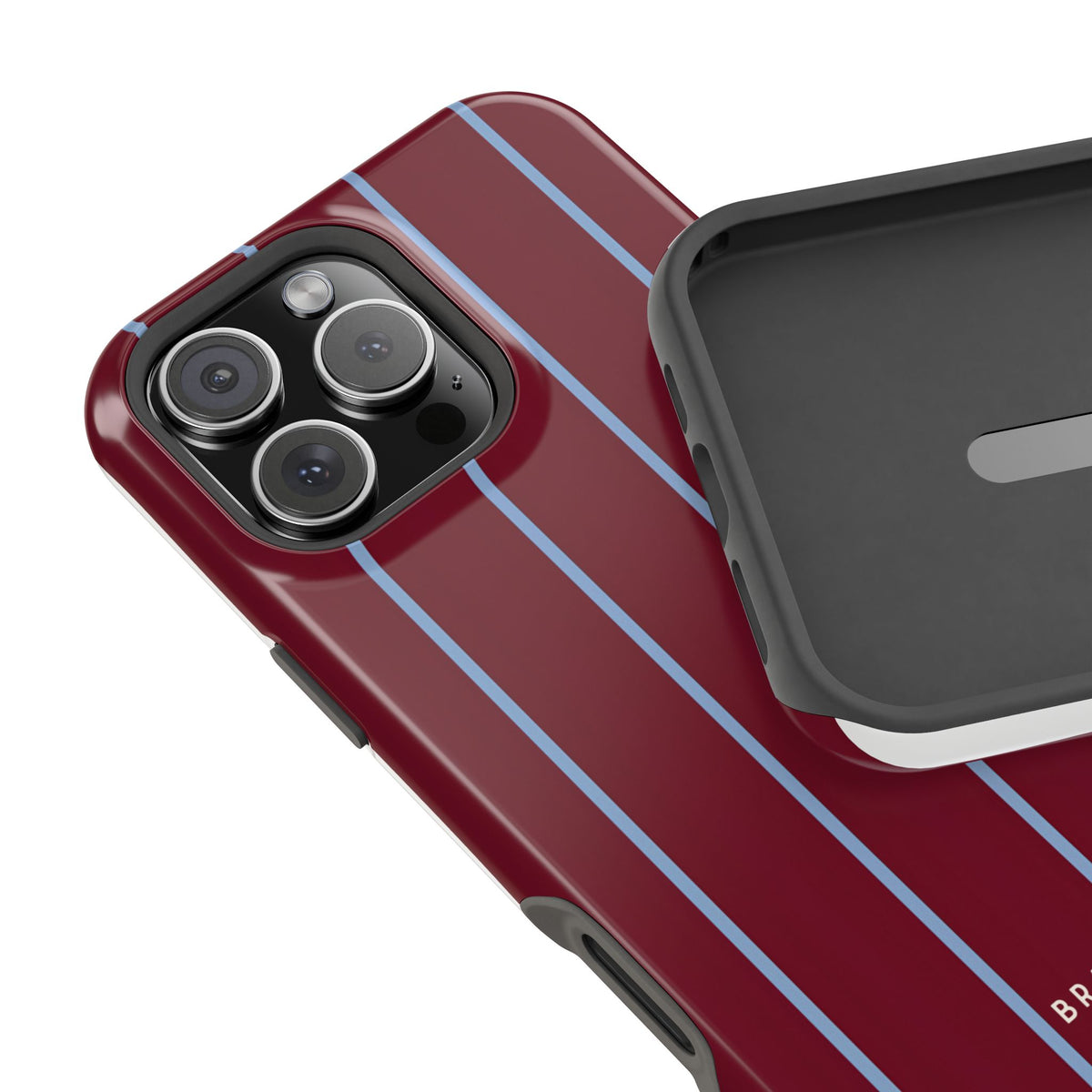 Bordeaux Stripe Magnetic Impact-Resistant Phone Case