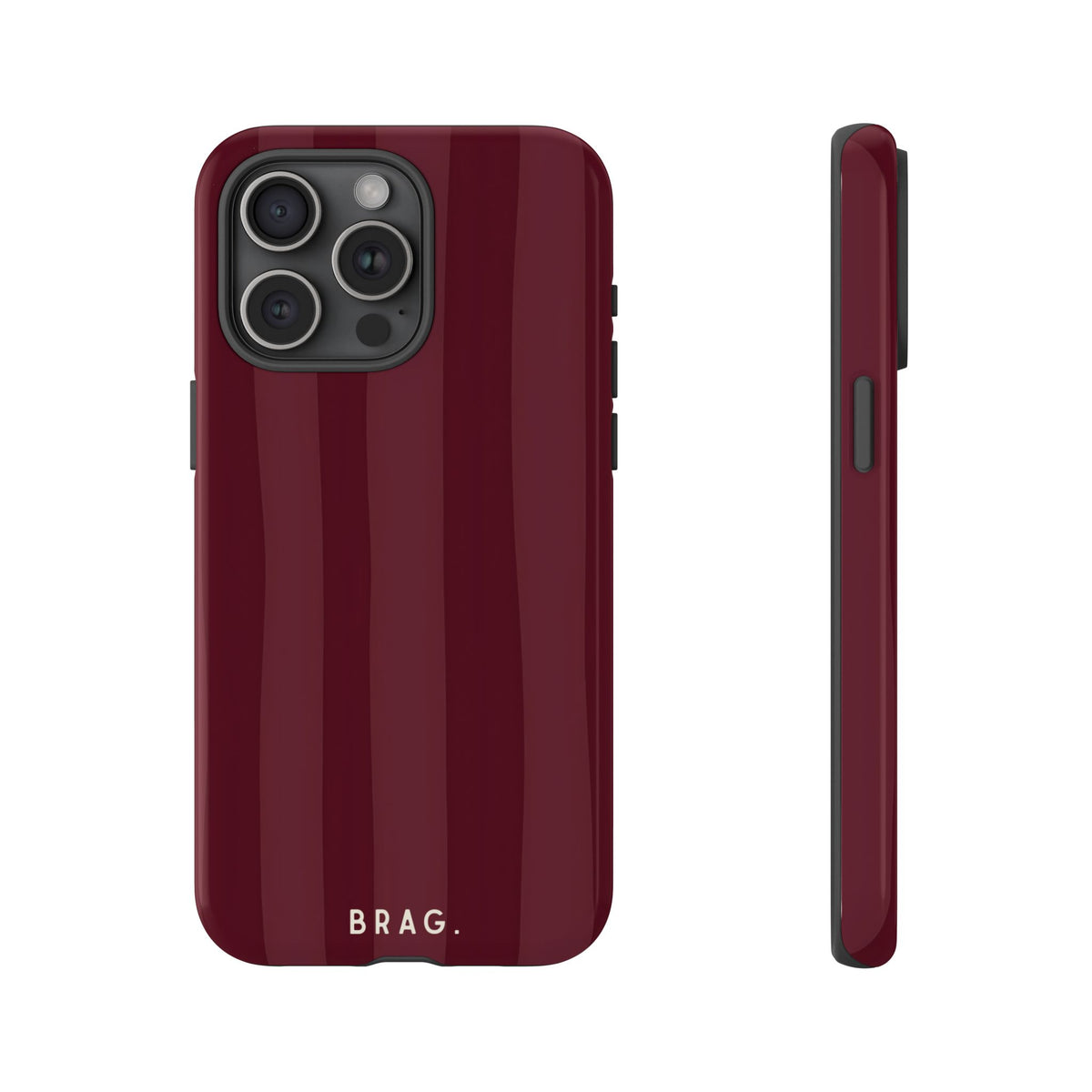Dark Cherry Tough Phone Case – Shockproof Protective iPhone Cover