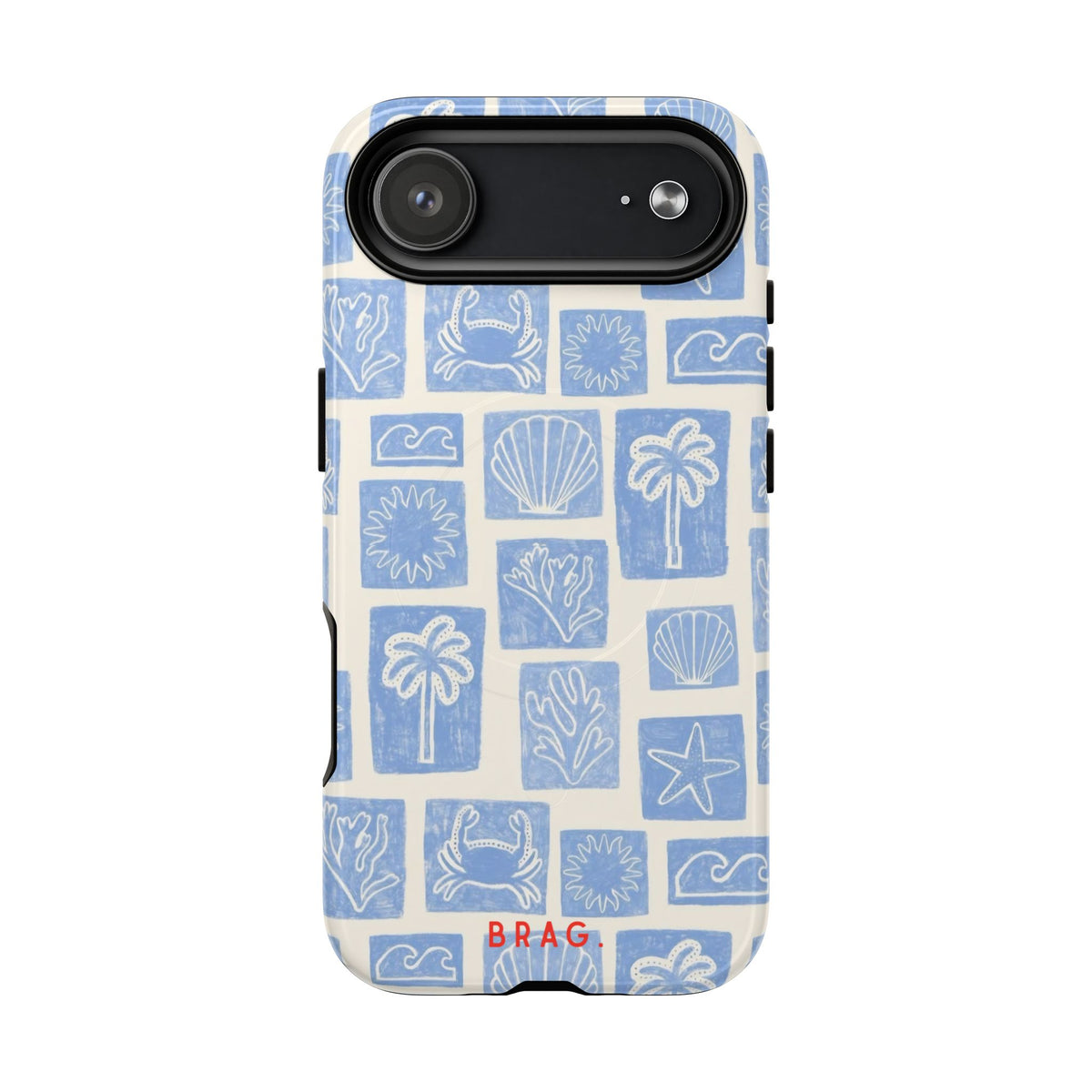 Azure Tiles MagSafe Tough Phone Case — Magnetic Protective Cover