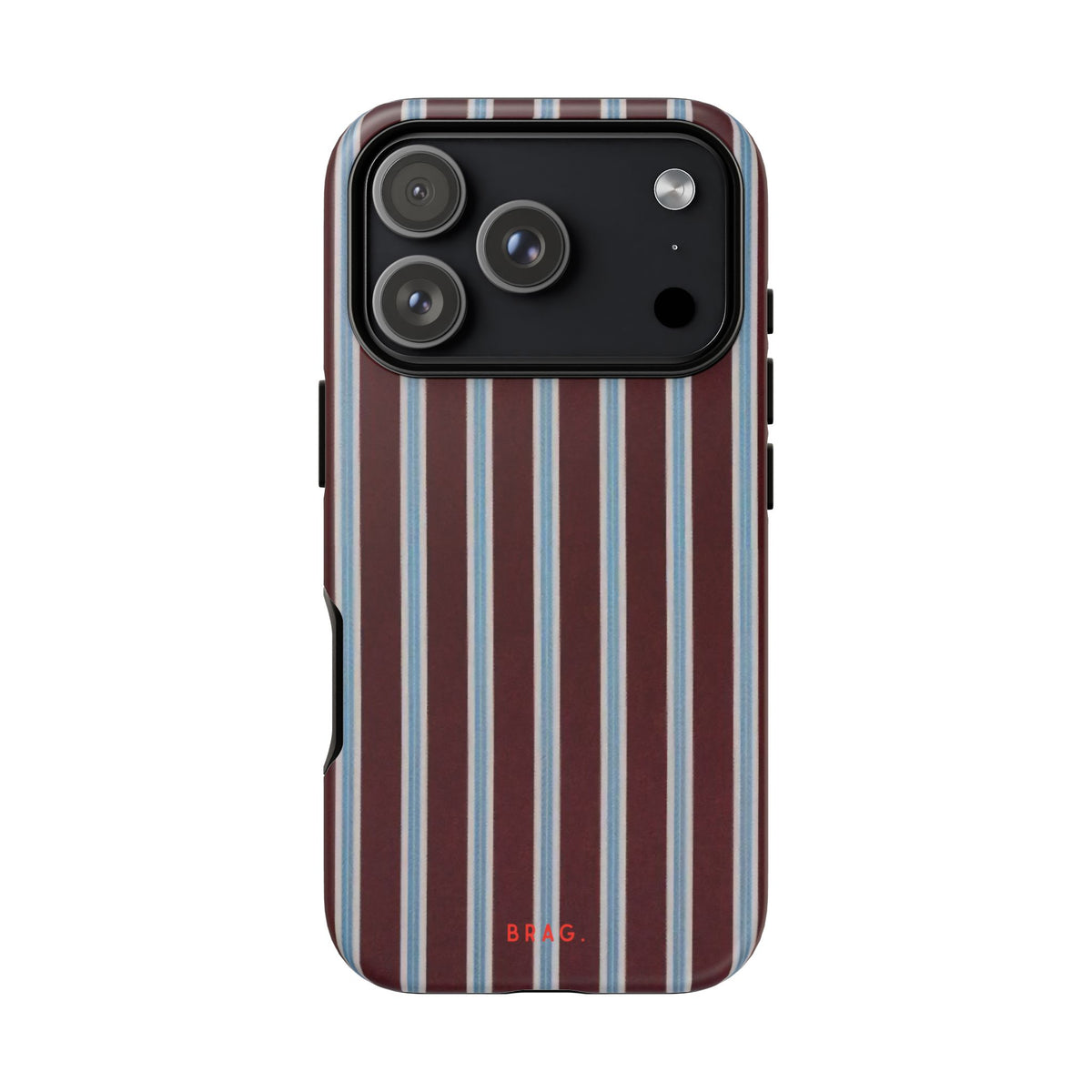 Maroon Lines Tough Phone Case – Shockproof Protective iPhone Cover