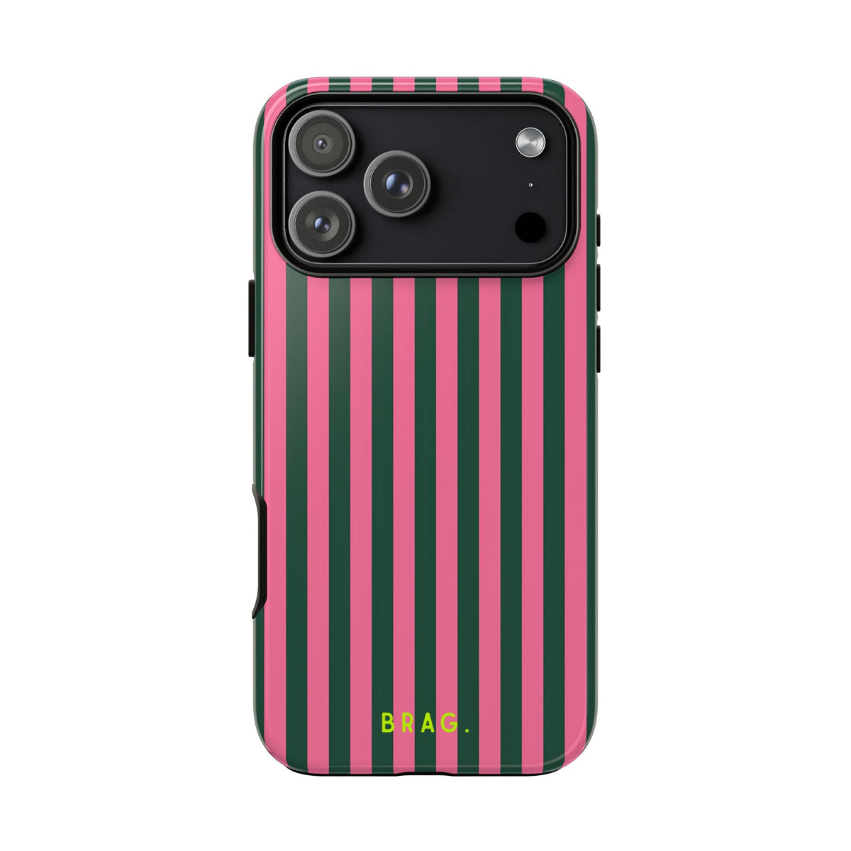 Flamingo Stripe Tough Phone Case – Shockproof Protective iPhone Cover