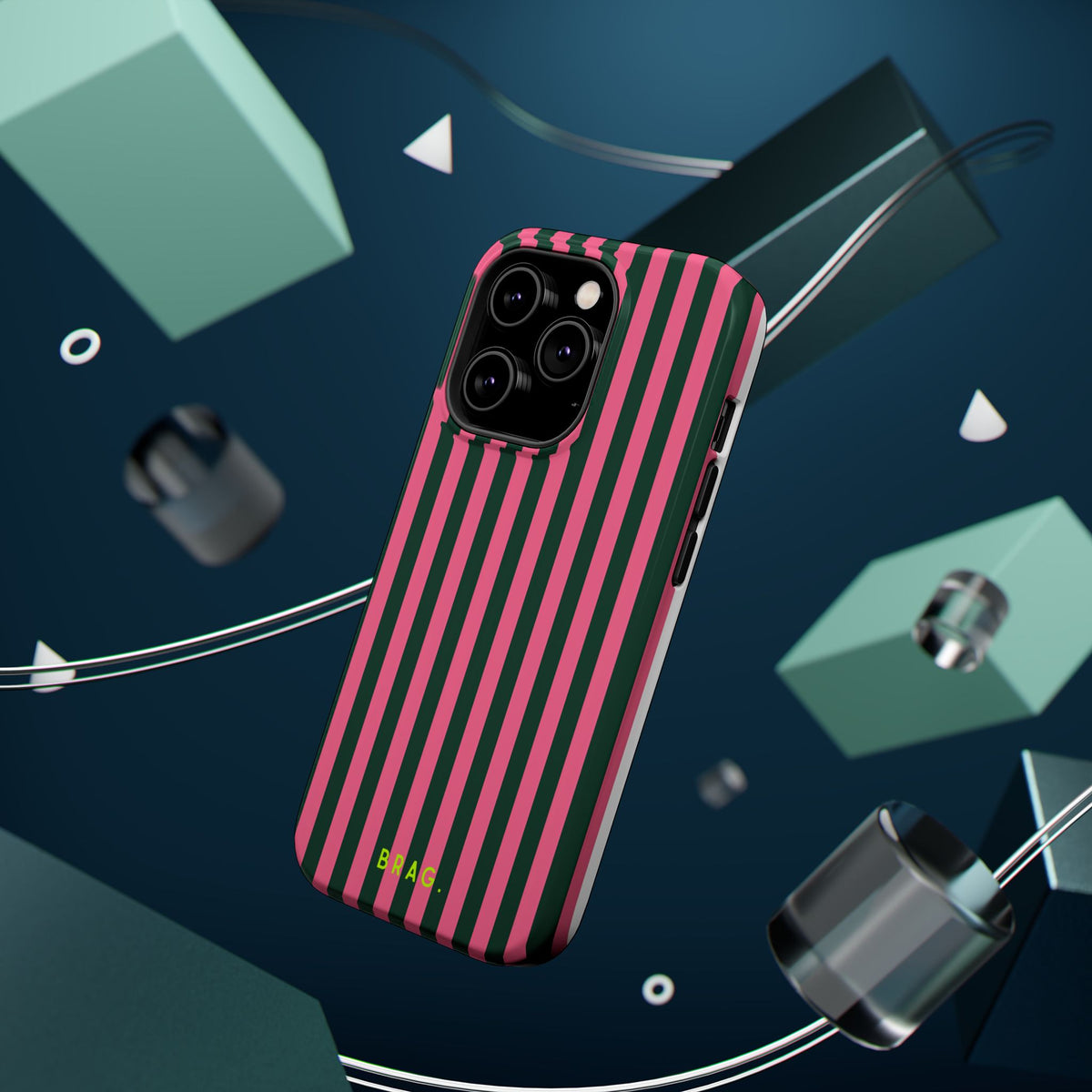 Flamingo Stripe Magnetic Impact-Resistant Phone Case