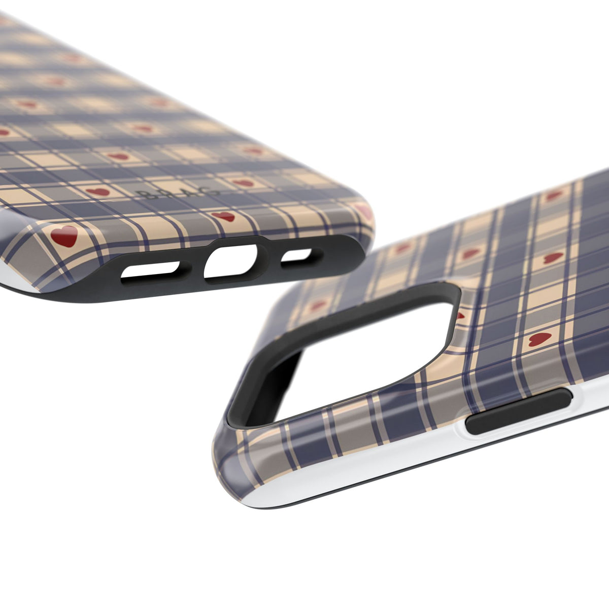 Heart Plaid Magnetic Impact-Resistant Phone Case