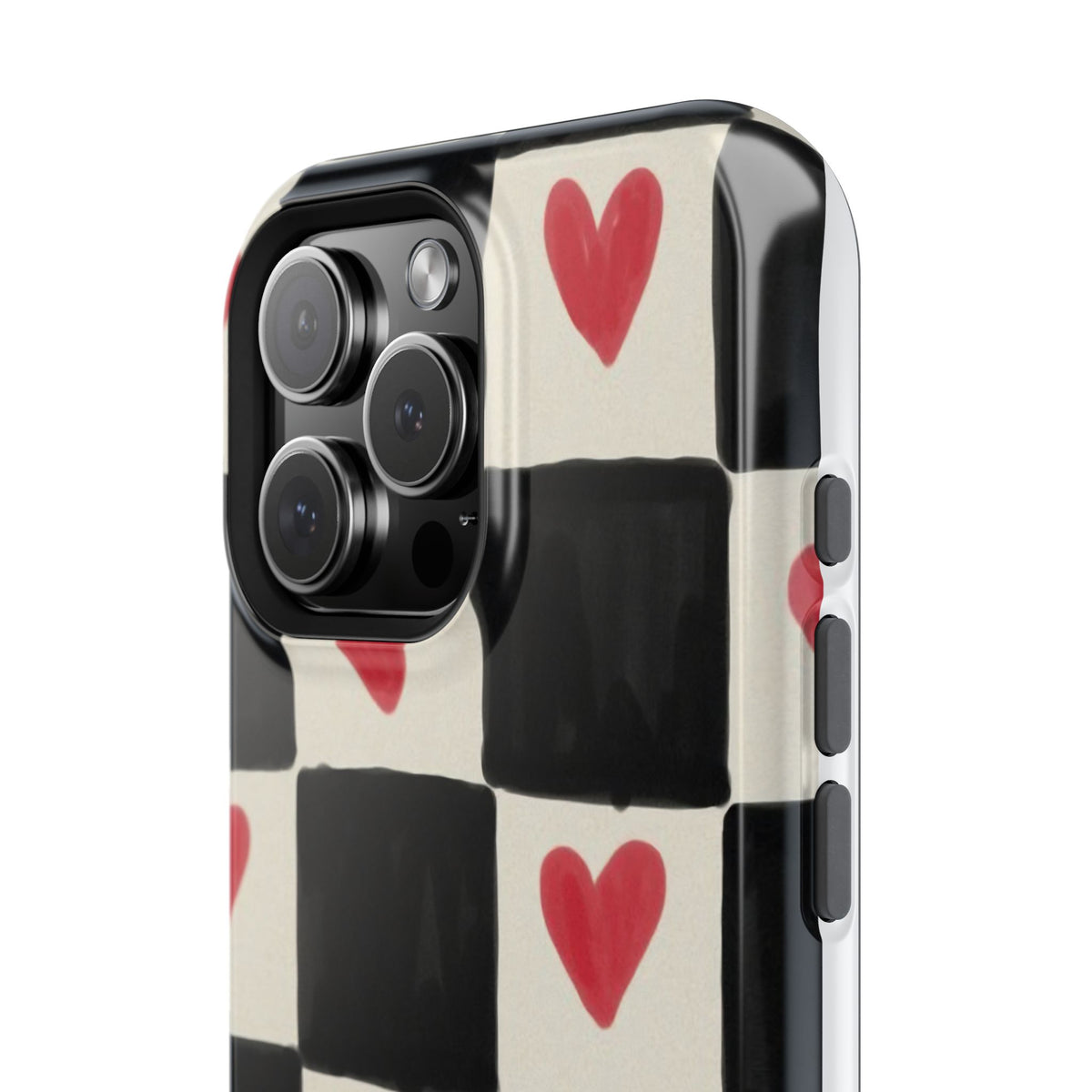 Heart Check Magnetic Impact-Resistant Phone Case