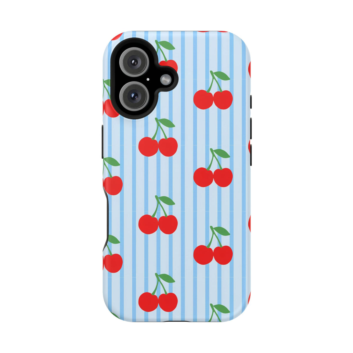Sunday Market Magnetic Impact Phone Case — Blue Stripe Retro Design
