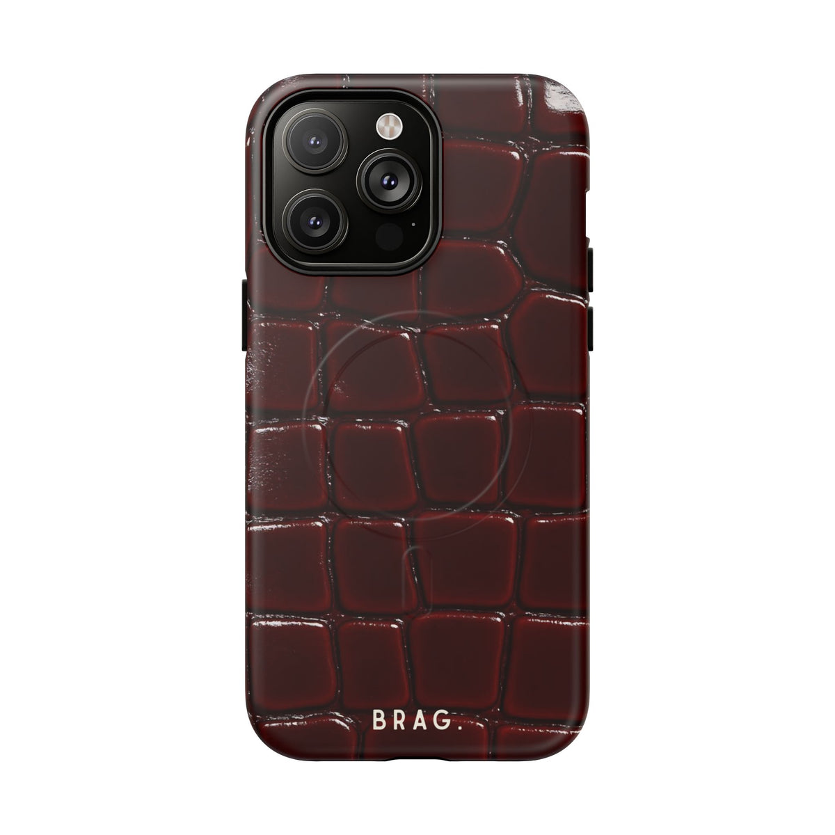 Cherry Leather MagSafe Tough Phone Case — Magnetic Protective Cover