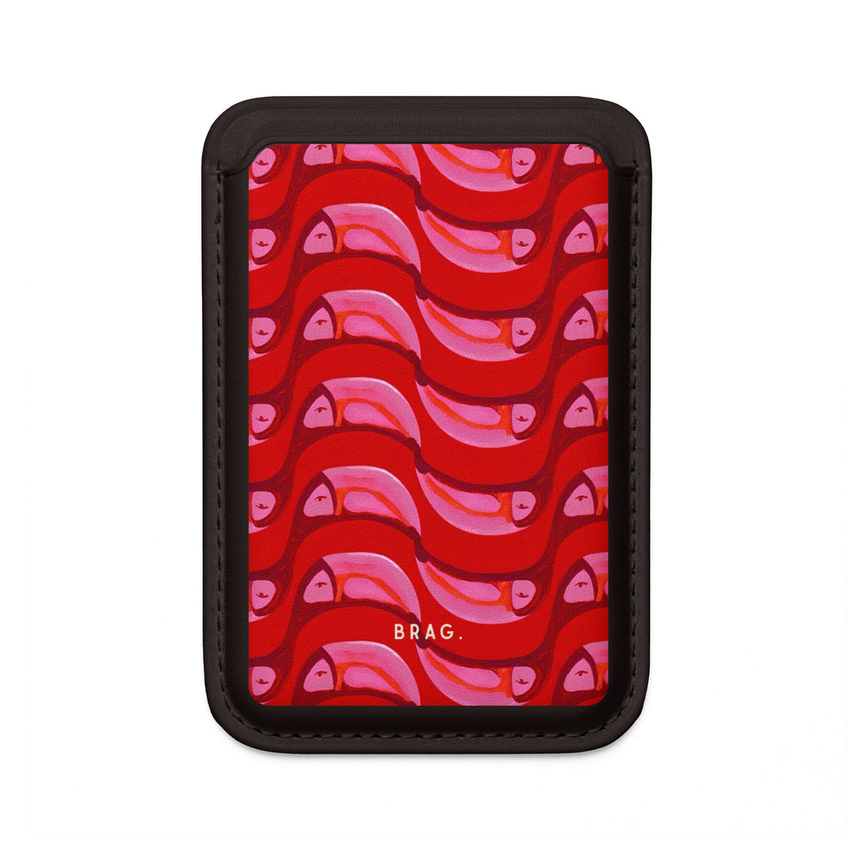Pink Current MagSafe Vegan Wallet — Slim Phone Card Holder