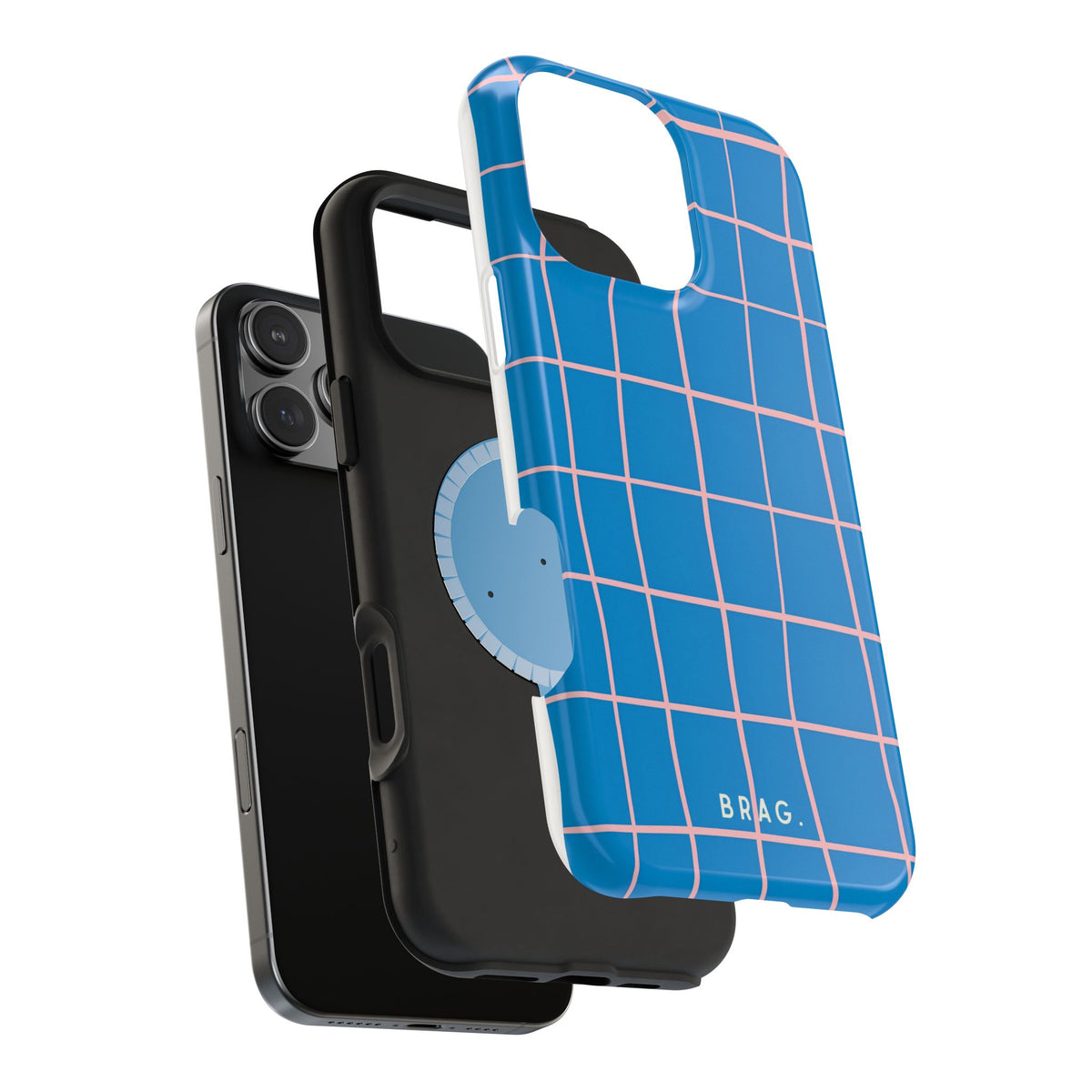 Coastal Grid Magnetic Impact-Resistant Phone Case