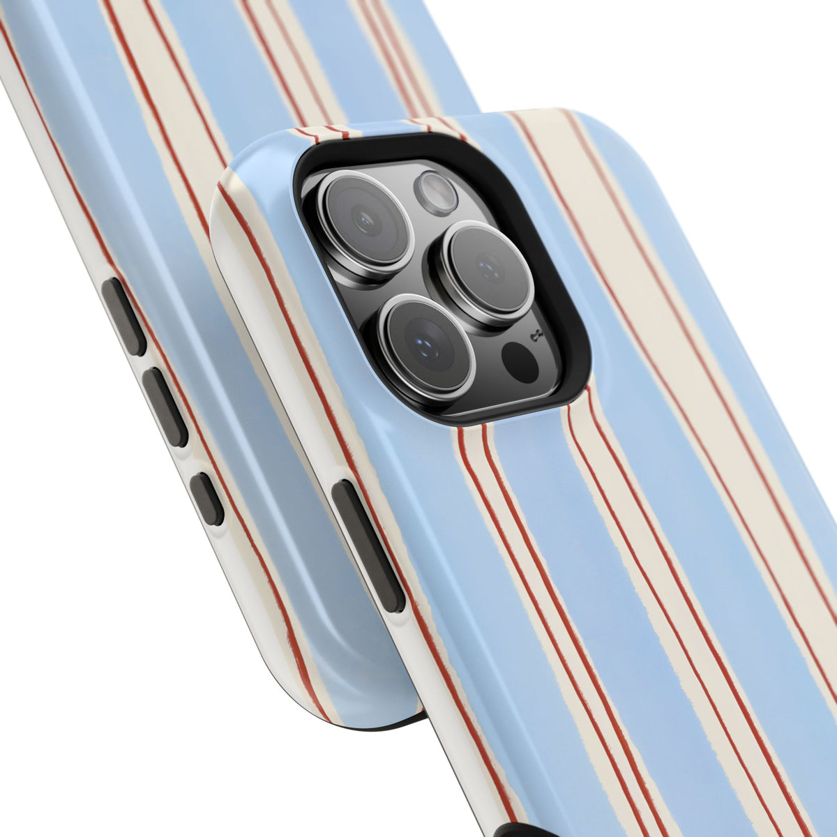 Blue Linen Magnetic Impact-Resistant Phone Case