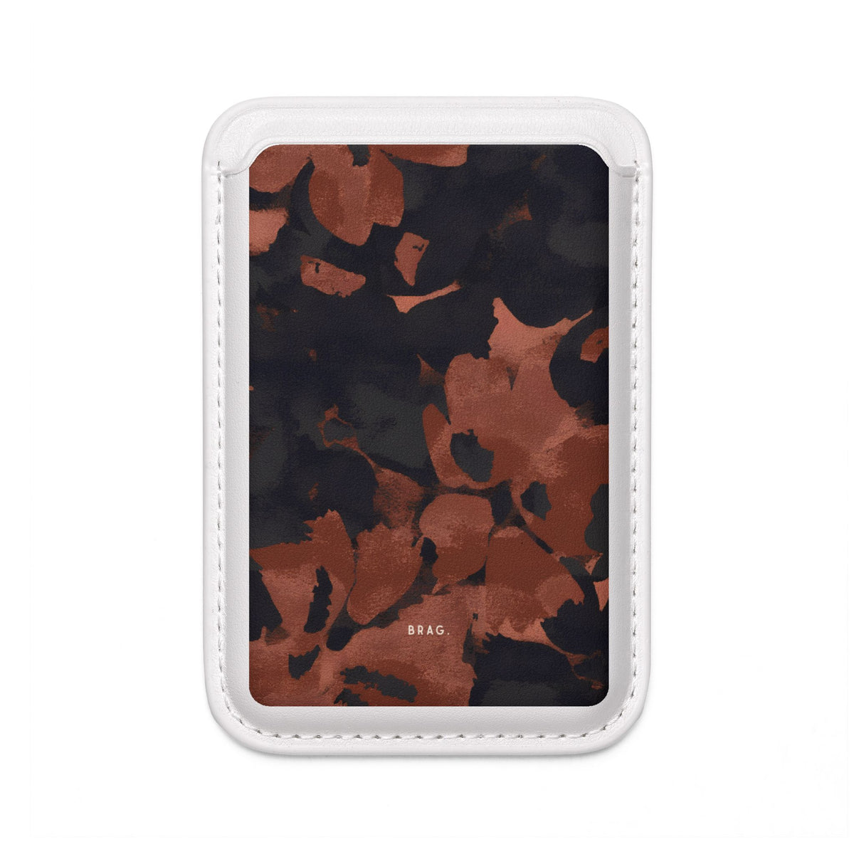 Terracotta Bloom MagSafe Vegan Wallet — Slim Phone Card Holder