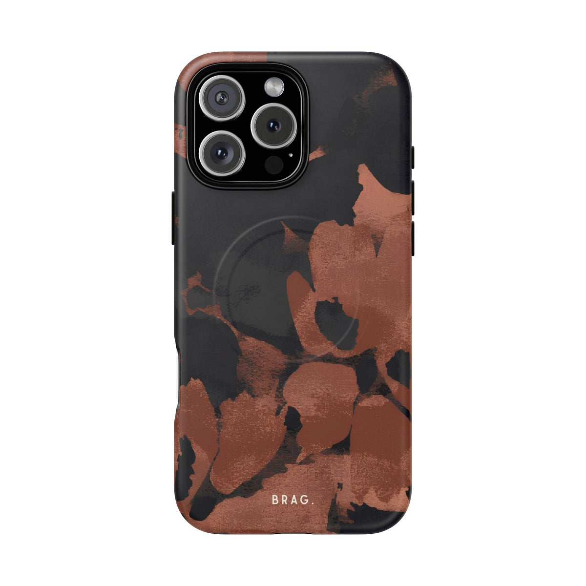 Terracotta Bloom MagSafe Tough Phone Case — Magnetic Protective Cover