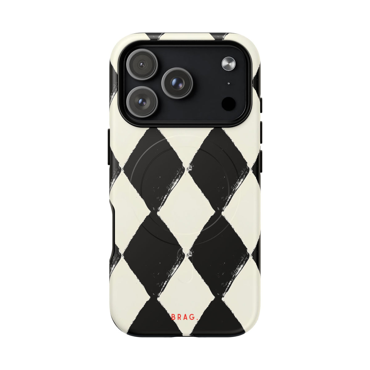 Ivory Harlequin MagSafe Tough Phone Case — Magnetic Protective Cover