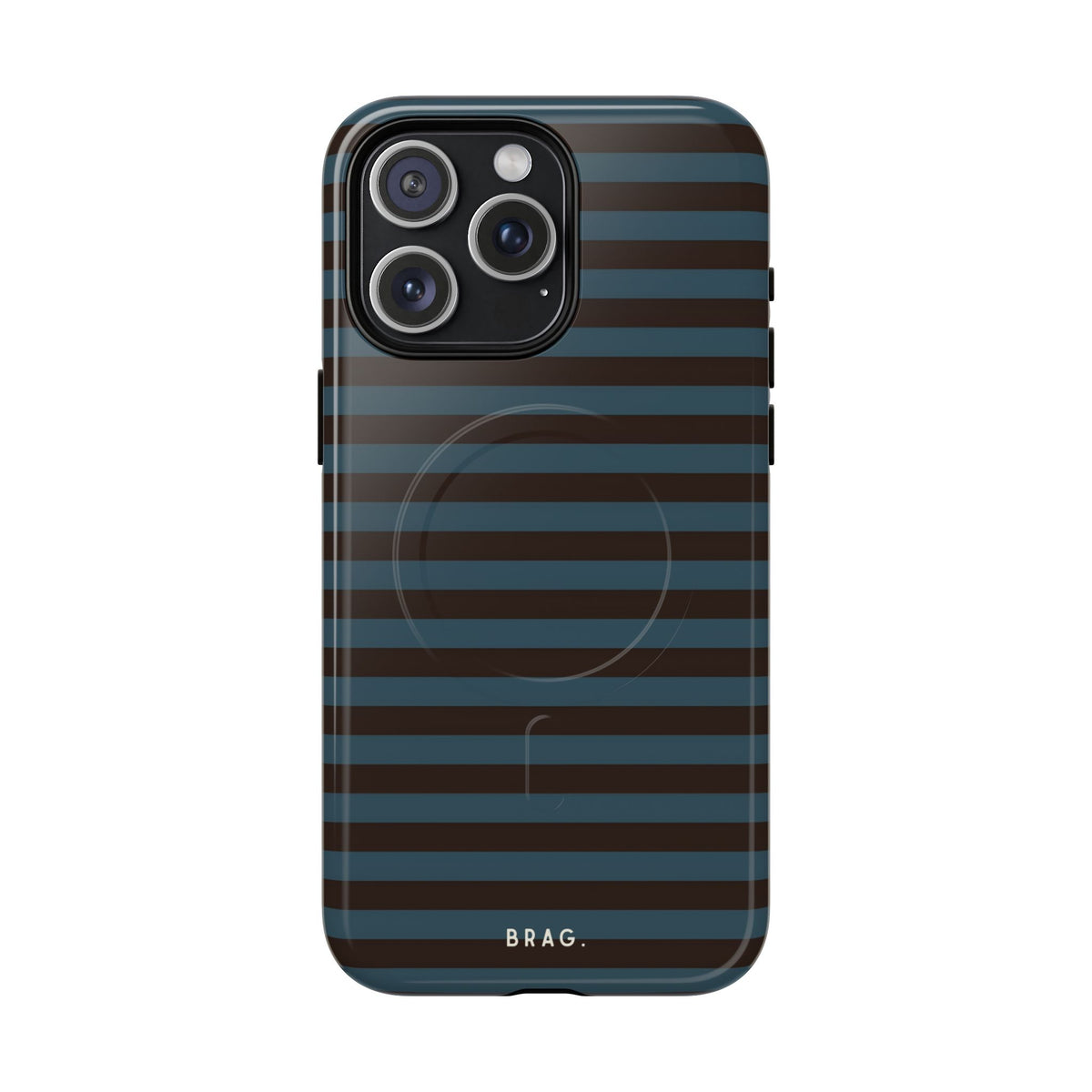 Seaside Stripe MagSafe Tough Phone Case — Magnetic Protective Cover
