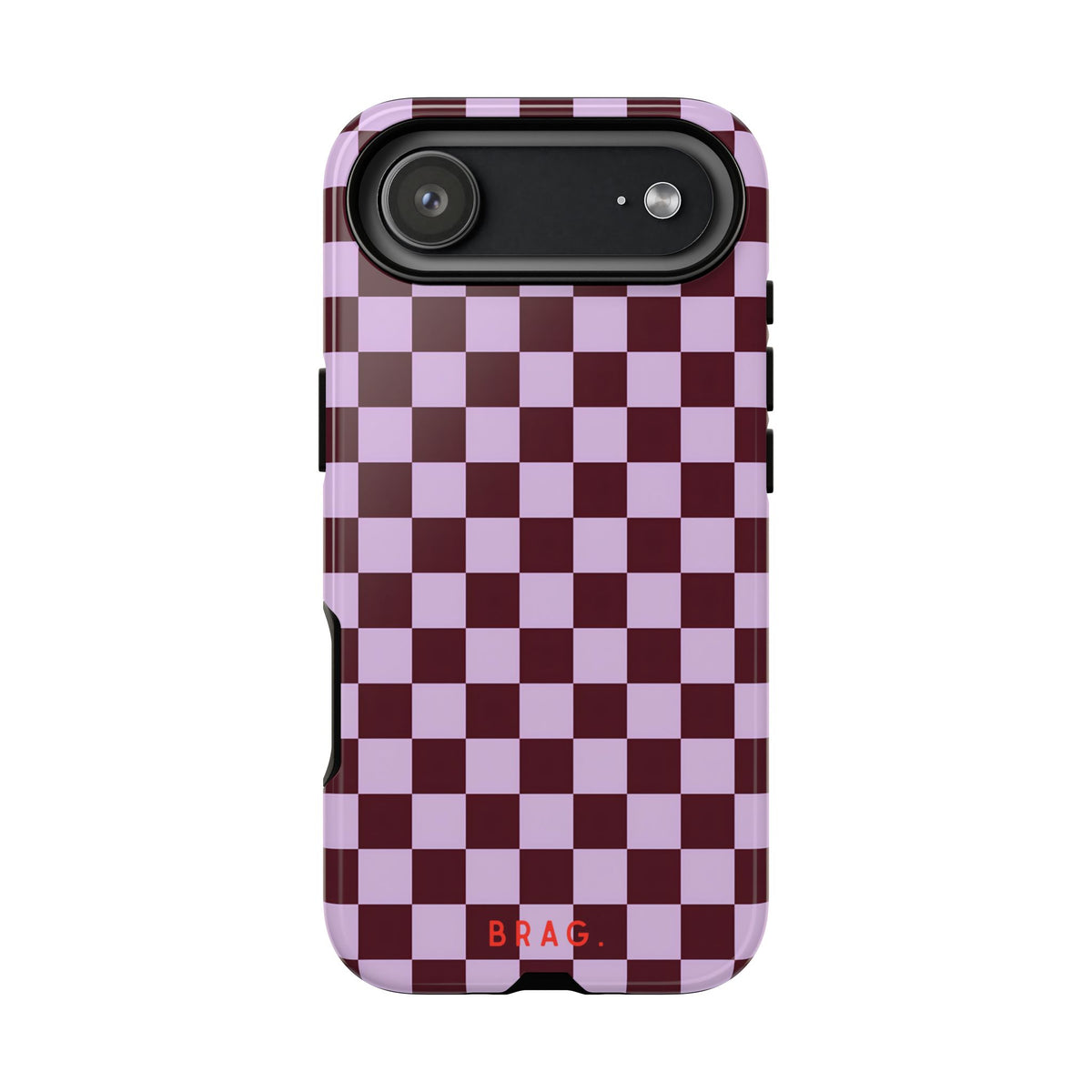 Cherry Check Tough Phone Case – Shockproof Protective iPhone Cover