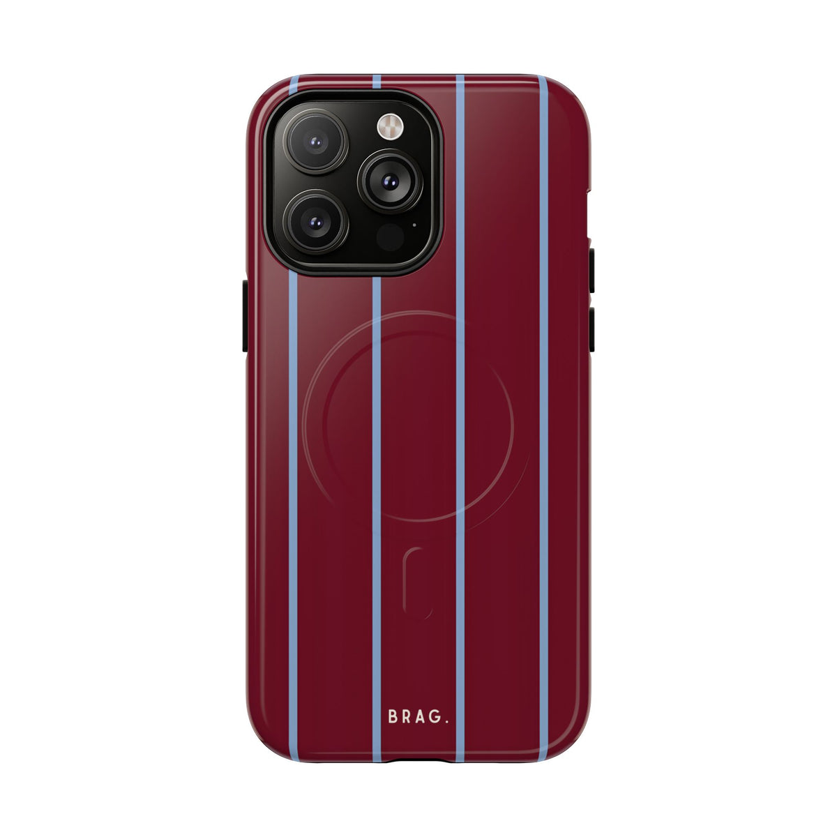 Bordeaux Stripe MagSafe Tough Phone Case — Magnetic Protective Cover