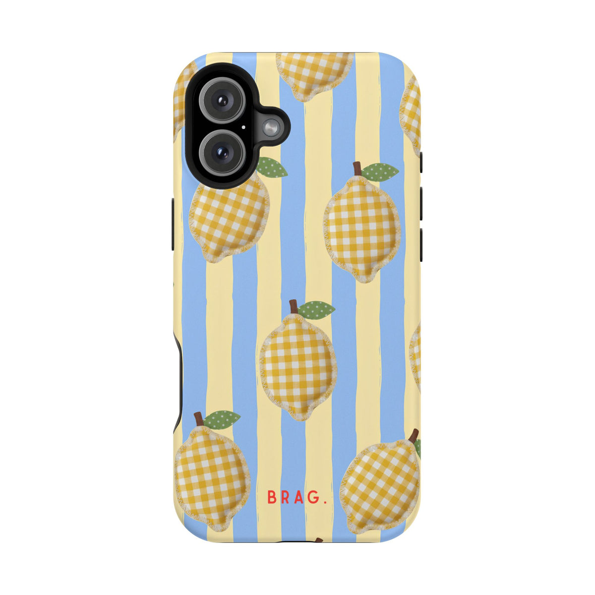 Lemon checks Magnetic Impact-Resistant Phone Case