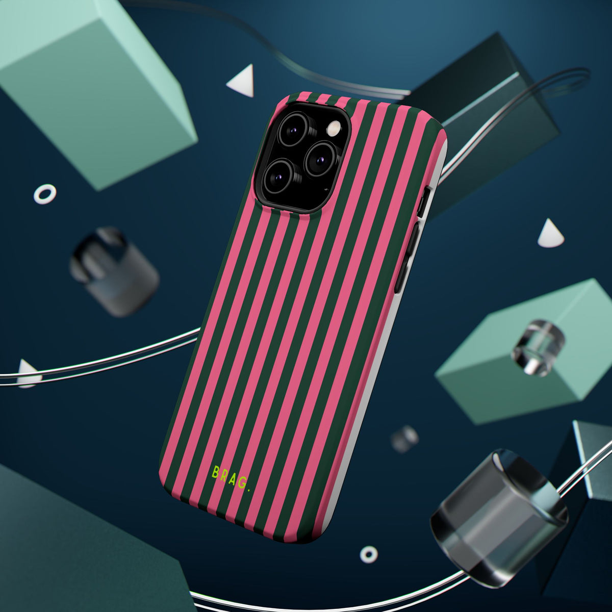 Flamingo Stripe Magnetic Impact-Resistant Phone Case