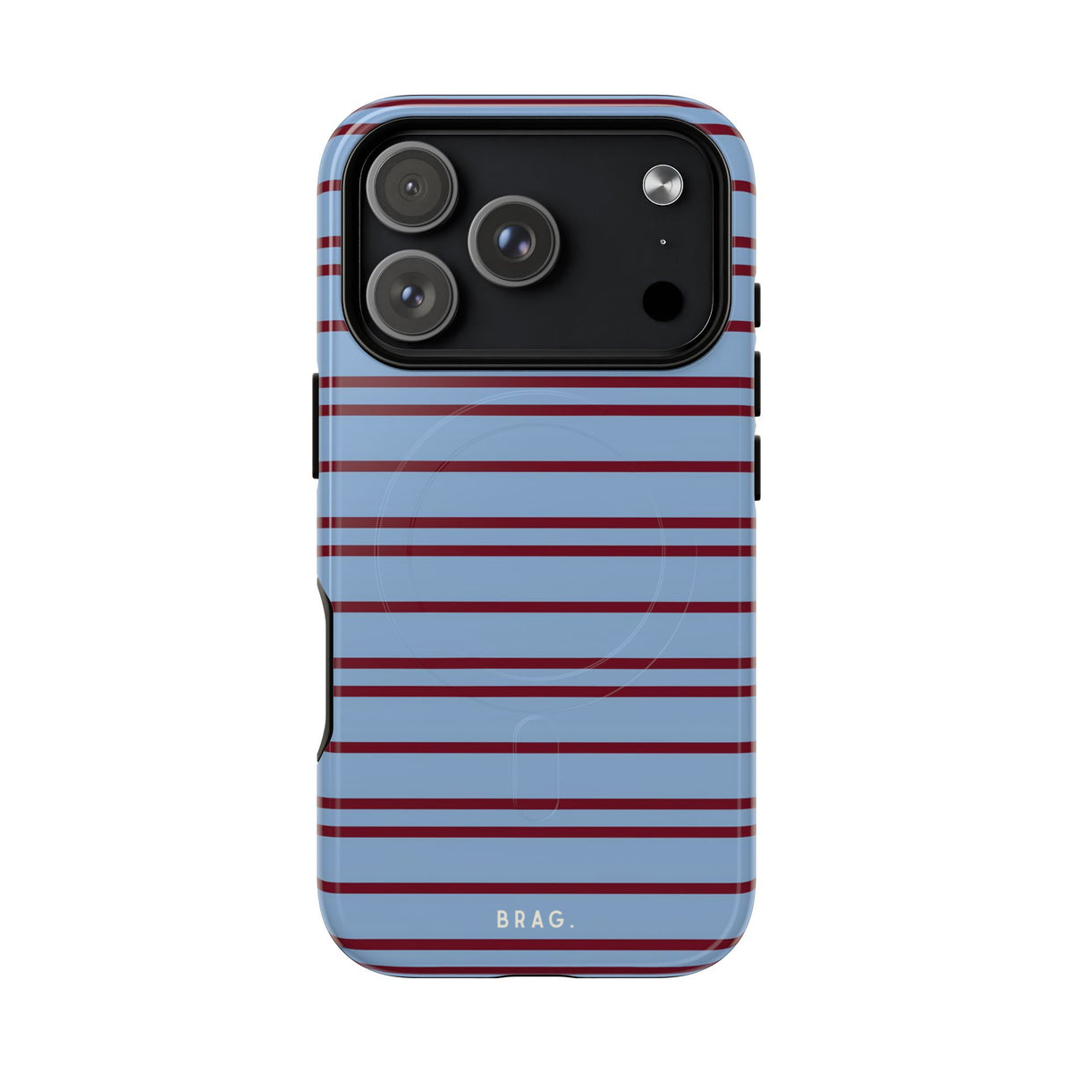 Nautical Stripe MagSafe Tough Phone Case — Magnetic Protective Cover