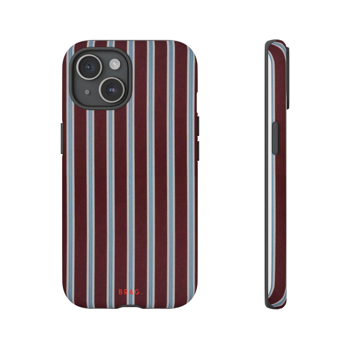 Maroon Lines Tough Phone Case – Shockproof Protective iPhone Cover