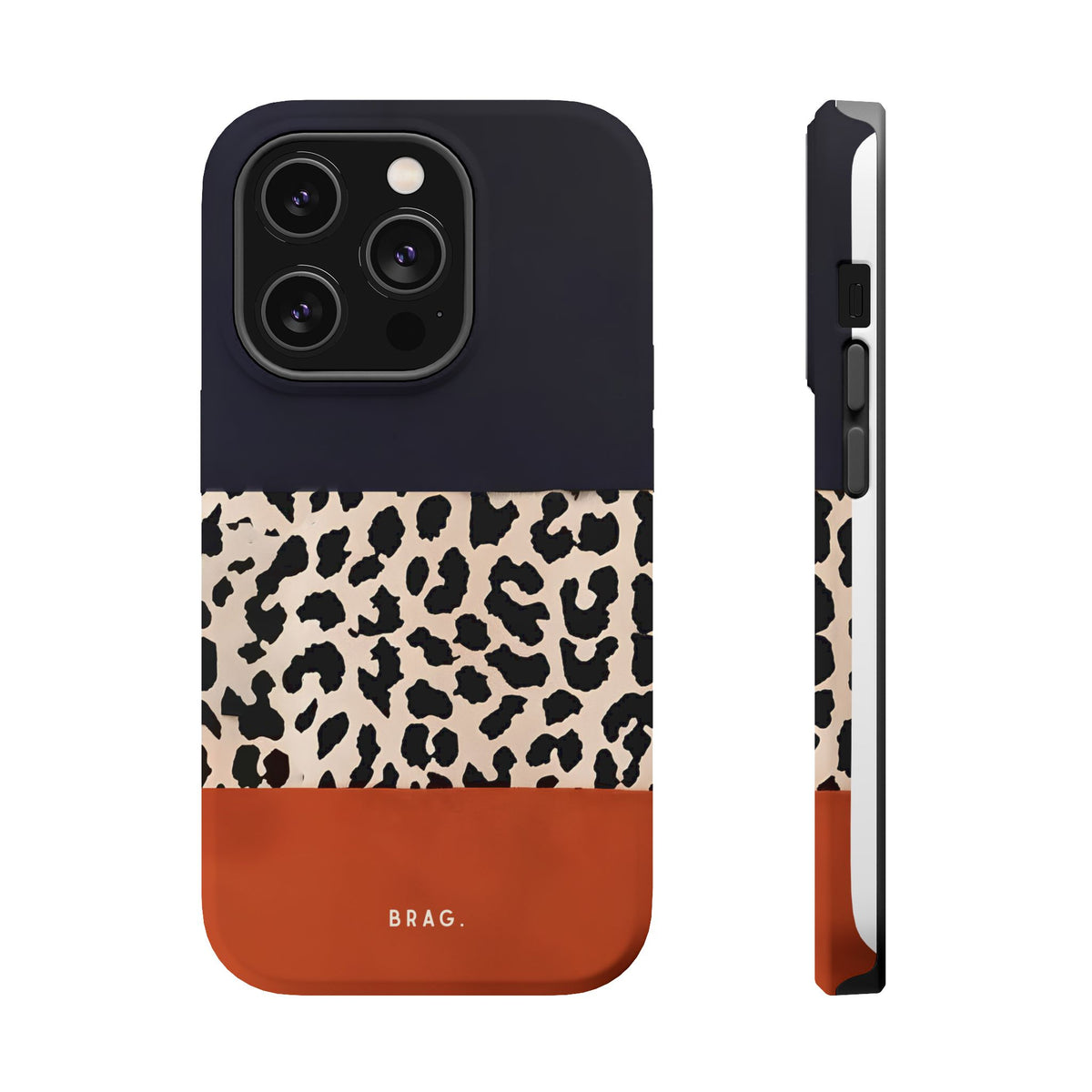 Leopard Block Magnetic Impact-Resistant Phone Case