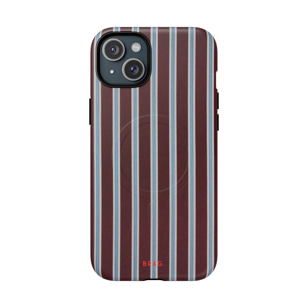 Maroon Lines MagSafe Tough Phone Case — Magnetic Protective Cover