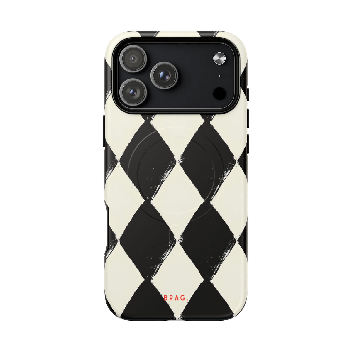 Ivory Harlequin MagSafe Tough Phone Case — Magnetic Protective Cover