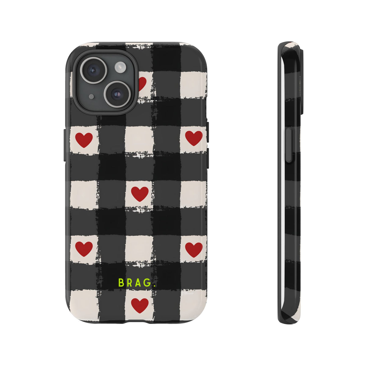Lucky Heart Tough Phone Case – Shockproof Protective iPhone Cover