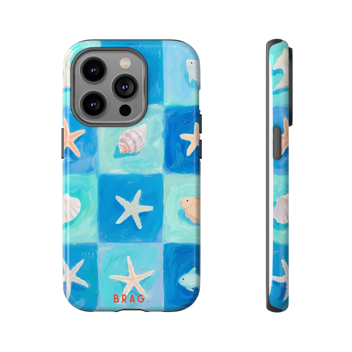 Saltwater Tiles Tough Phone Case – Shockproof Protective iPhone Cover