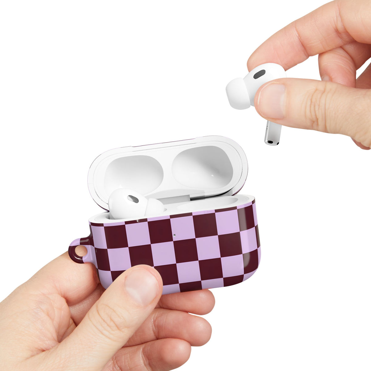 Cherry Check AirPod Case – Slim Protective Charging Case