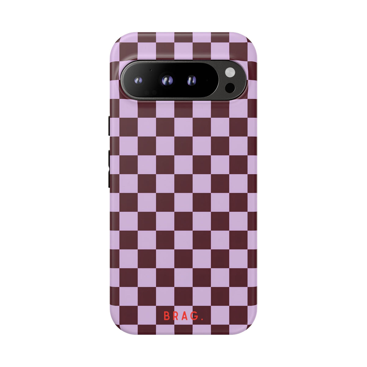 Cherry Check Tough Phone Case – Shockproof Protective iPhone Cover