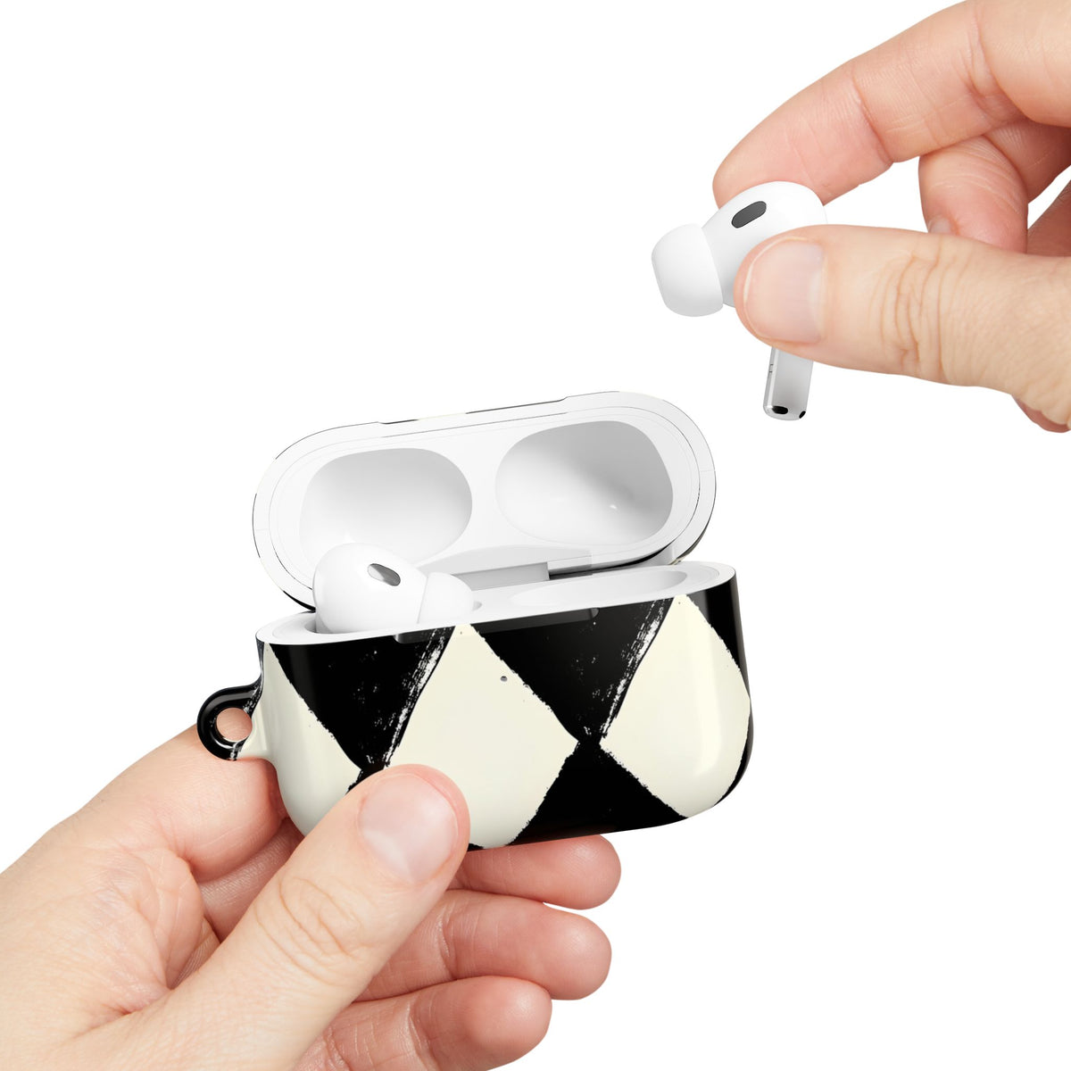 Ivory Harlequin AirPod Case – Slim Protective Charging Case