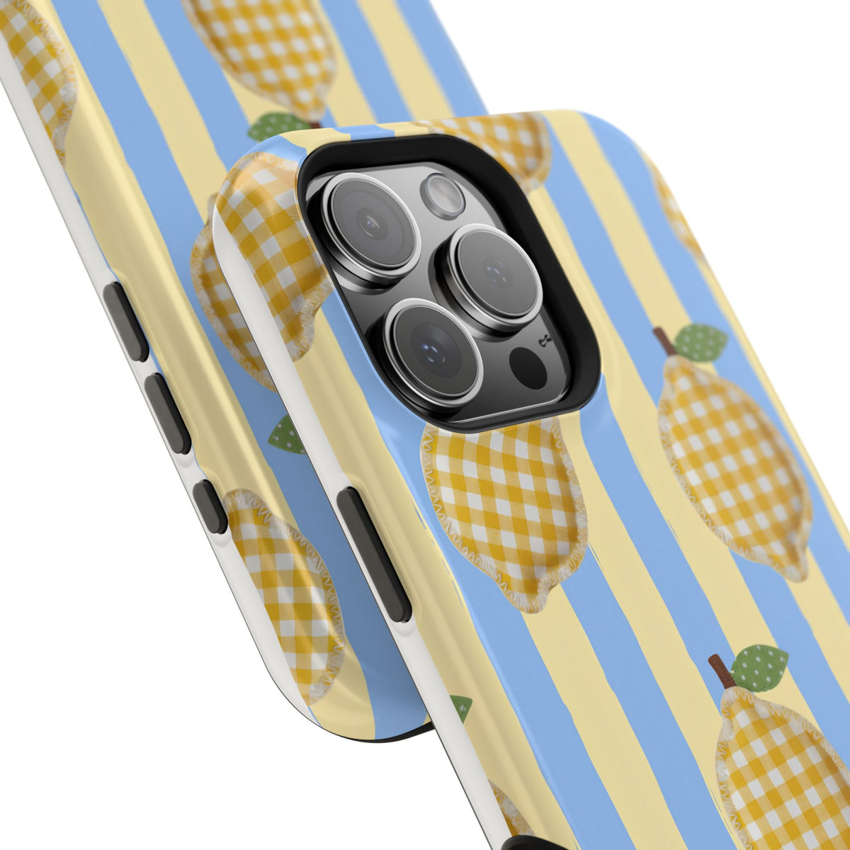 Lemon checks Magnetic Impact-Resistant Phone Case