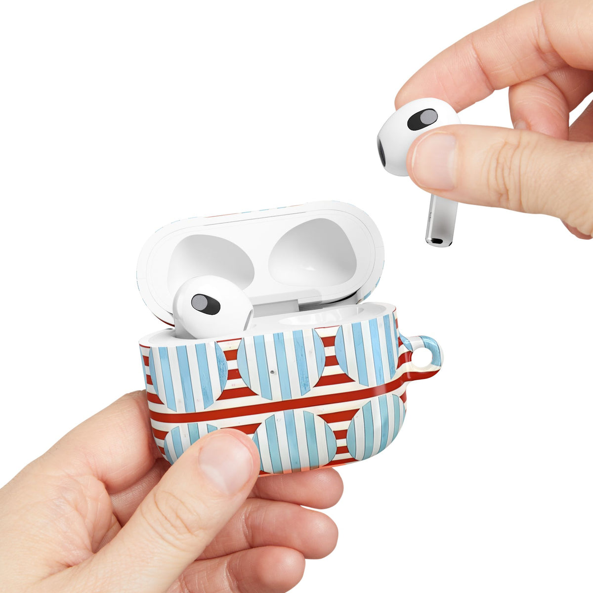 Riviera Stripe AirPod Case – Slim Protective Charging Case