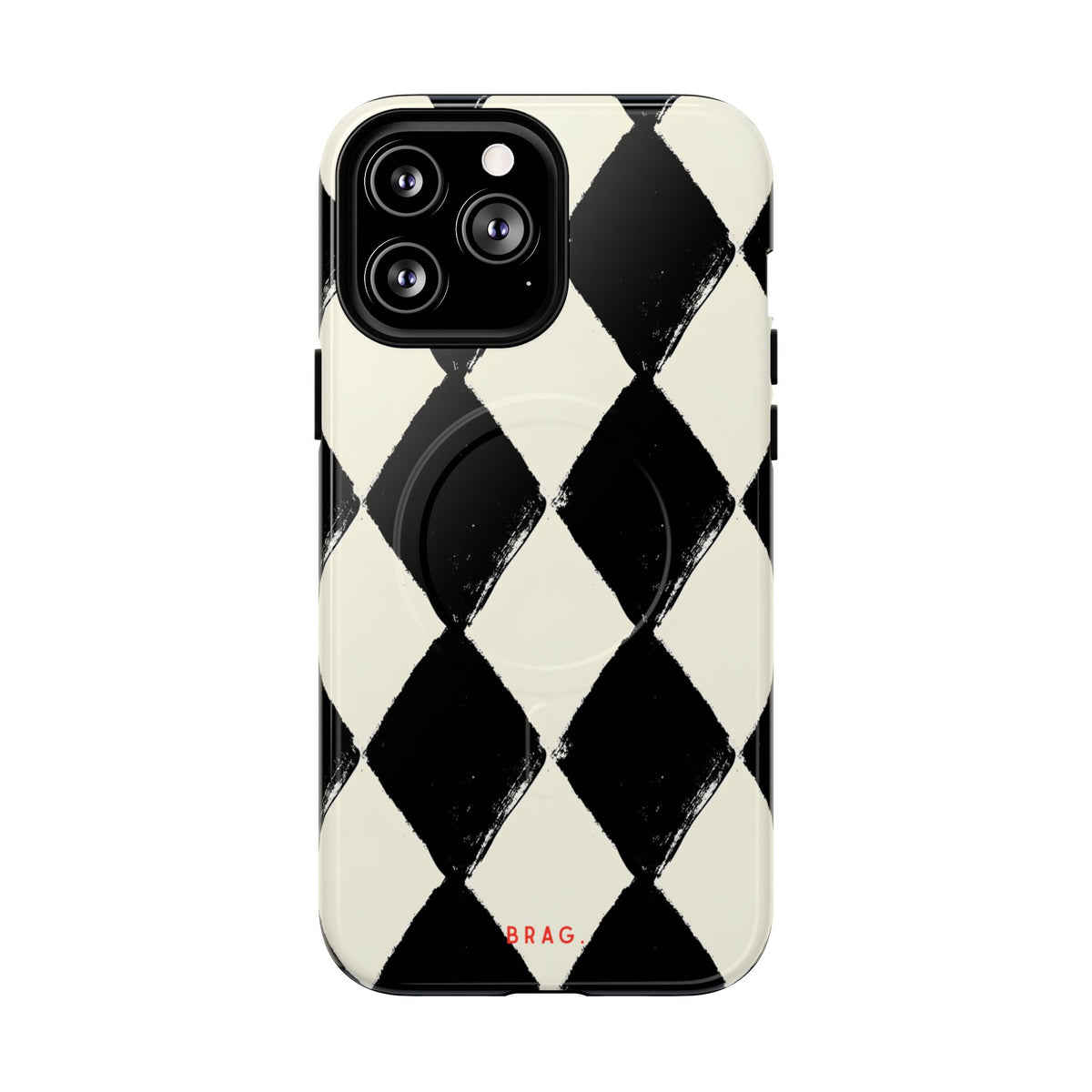 Ivory Harlequin MagSafe Tough Phone Case — Magnetic Protective Cover