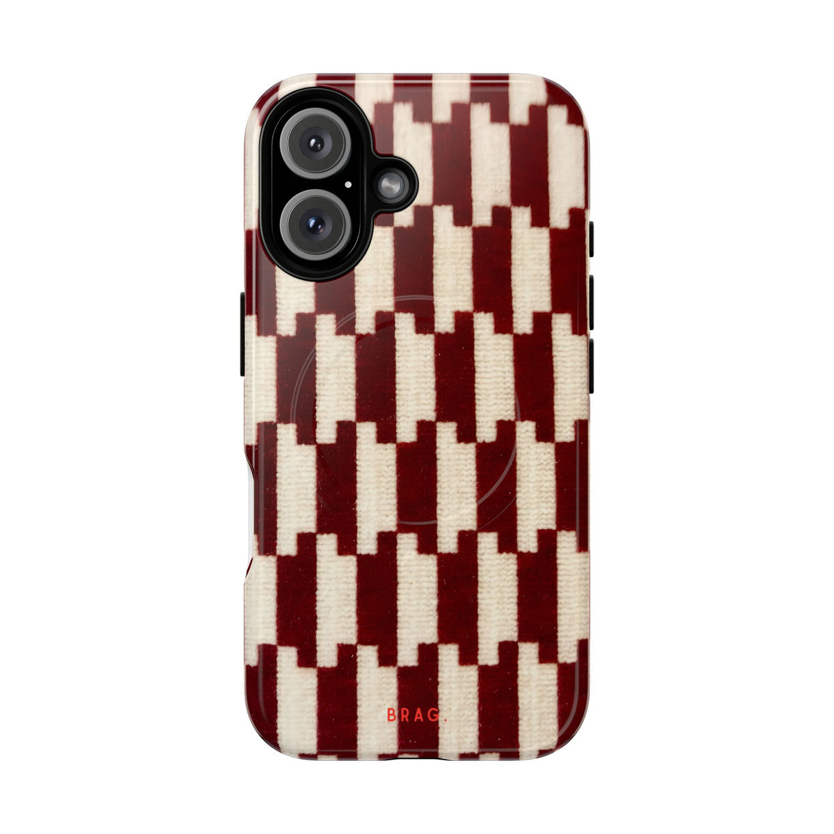Wine & Cream MagSafe Tough Phone Case — Magnetic Protective Cover