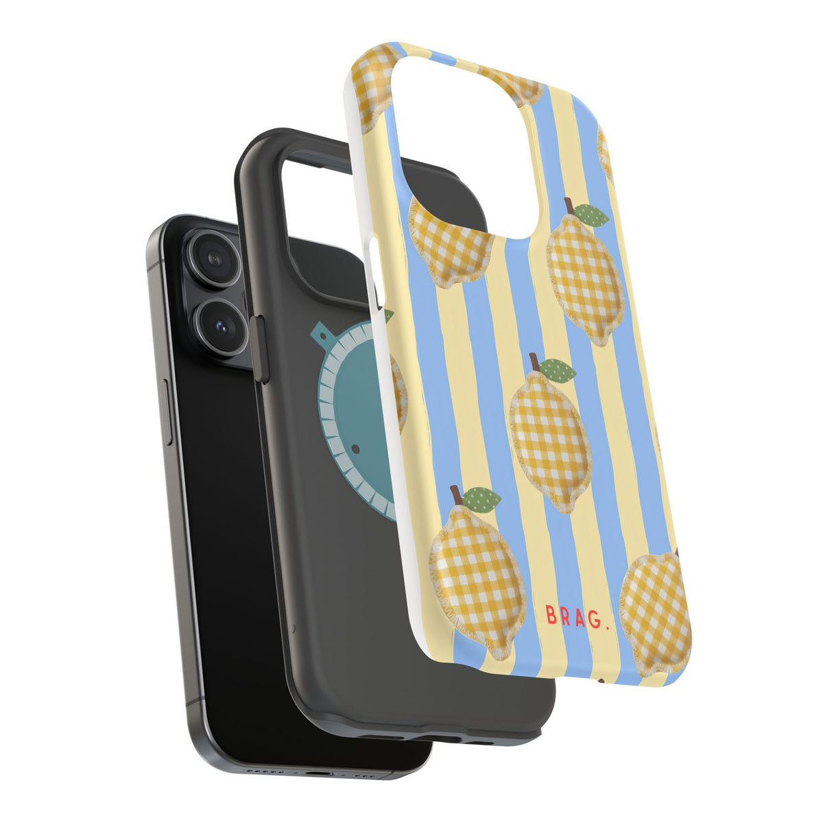 Lemon checks Magnetic Impact-Resistant Phone Case