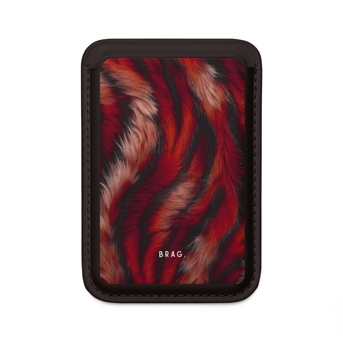 Red Rush MagSafe Vegan Wallet — Slim Phone Card Holder