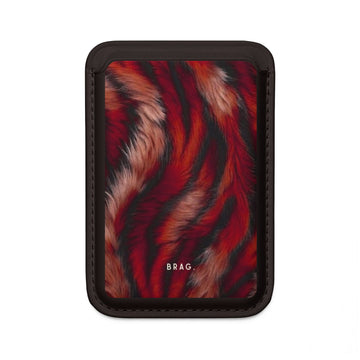 Red Rush MagSafe Vegan Wallet — Slim Phone Card Holder